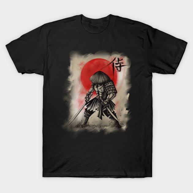 Japanese Samurai Warrior Japan Bushido T-Shirt by Linco